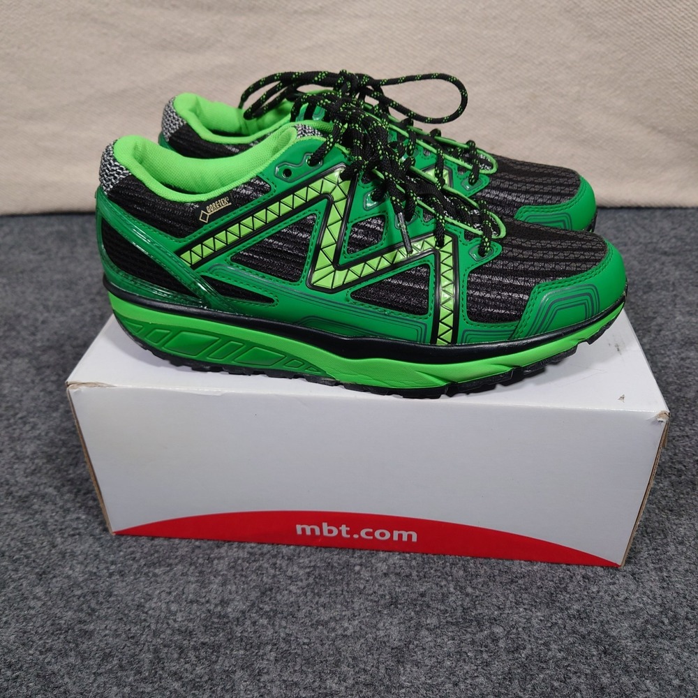 MBT Men's Gore-Tex Trail Shoes Green Black Waterproof Hiker Sneaker US 6 EU 40